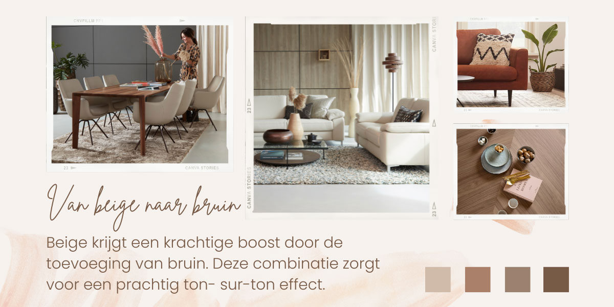 Van beige naar bruin