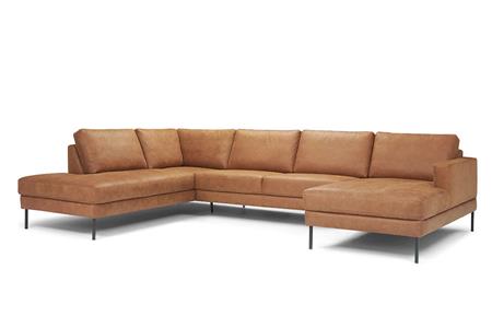  - Leather corner couch , Model Henderson