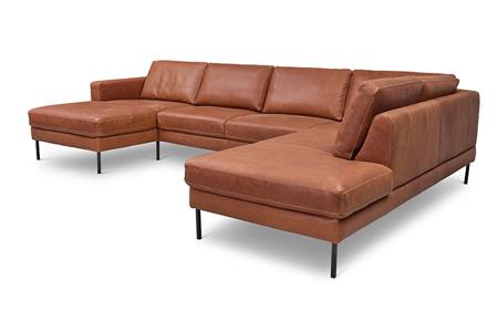  - Leather corner couch , Model Henderson