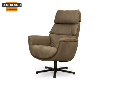 Lederland BEVERWIJK Showroommodel Fauteuil Hanne incl. voetenbank