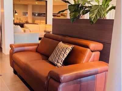 Lederland BEVERWIJK Showroommodel Stanford 2,5 zits + verstelbare hoofdsteunen